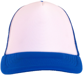 Gorra rejilla bicolor azul blanco