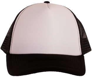 Gorra rejilla bicolor negro blanco