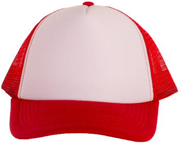 Gorra rejilla bicolor rojo blanco