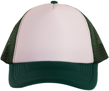 Gorra rejilla bicolor verde blanco
